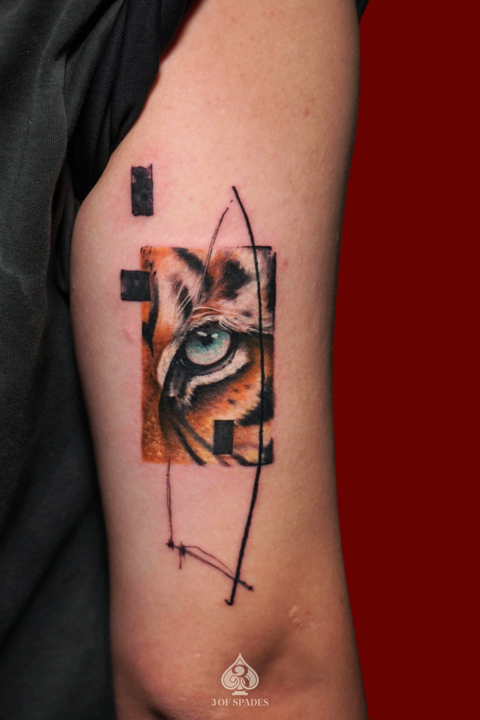 Tiger Eyes Realism Tattoo