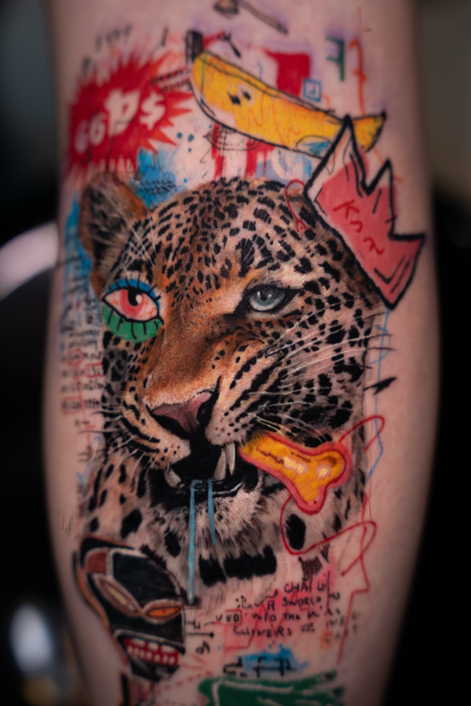 leopard colour tattoo