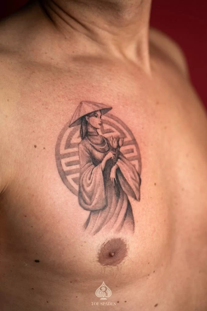 Cô Gái Áo Dài Tattoo