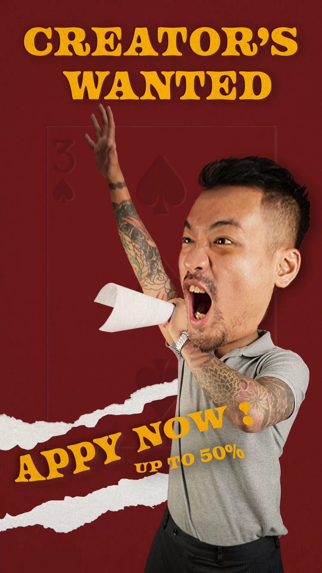 Creator Collaboration Program - 3 Of Spades Tattoo