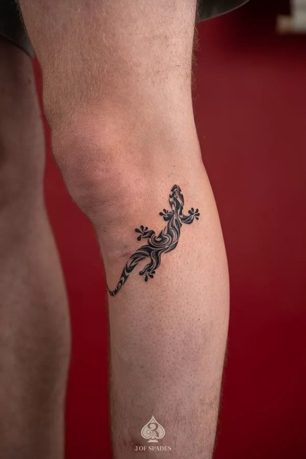 Abstract Gecko Tattoo