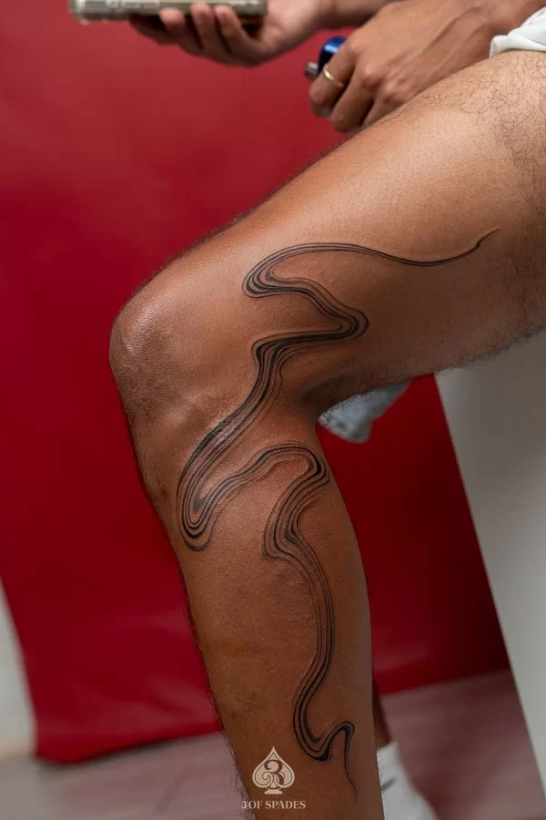 Abstract Line Art Tattoo