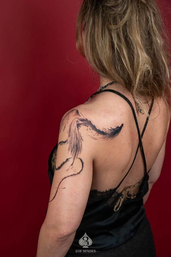 Phoenix Dragon Brushtroke Abstract