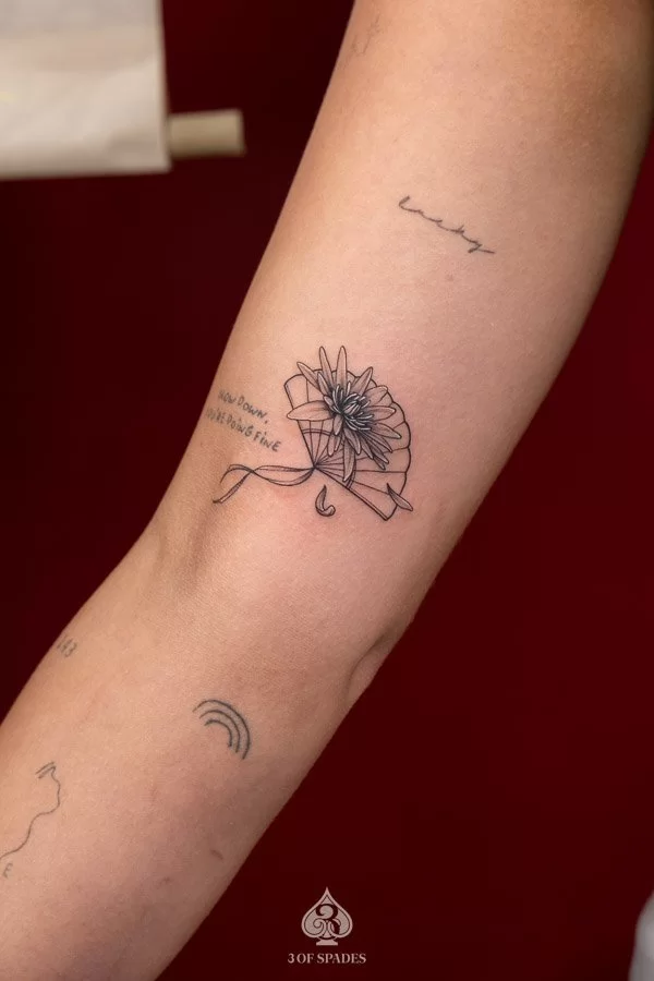 Vietnamese Fan Flower Tattoo