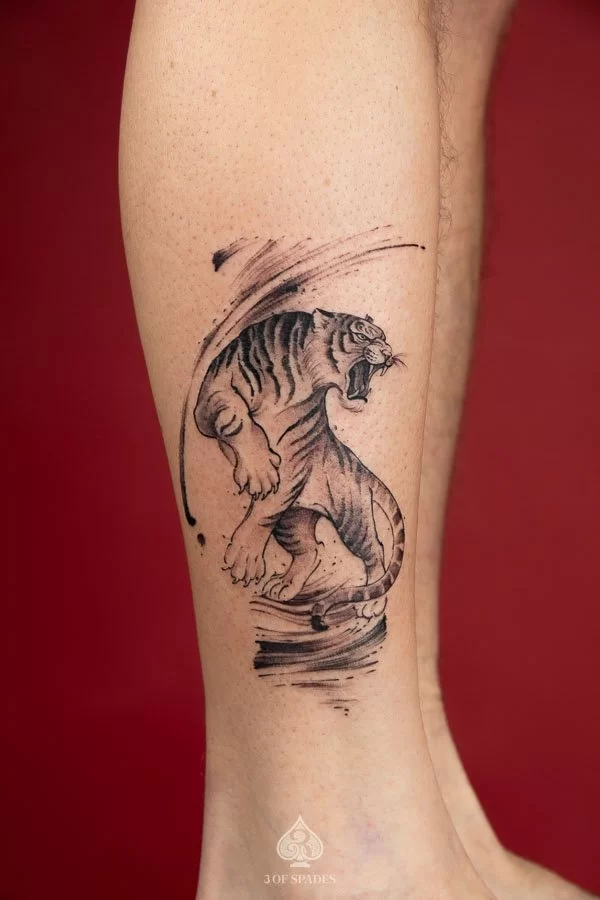 Brushtroke Abstract Tiger