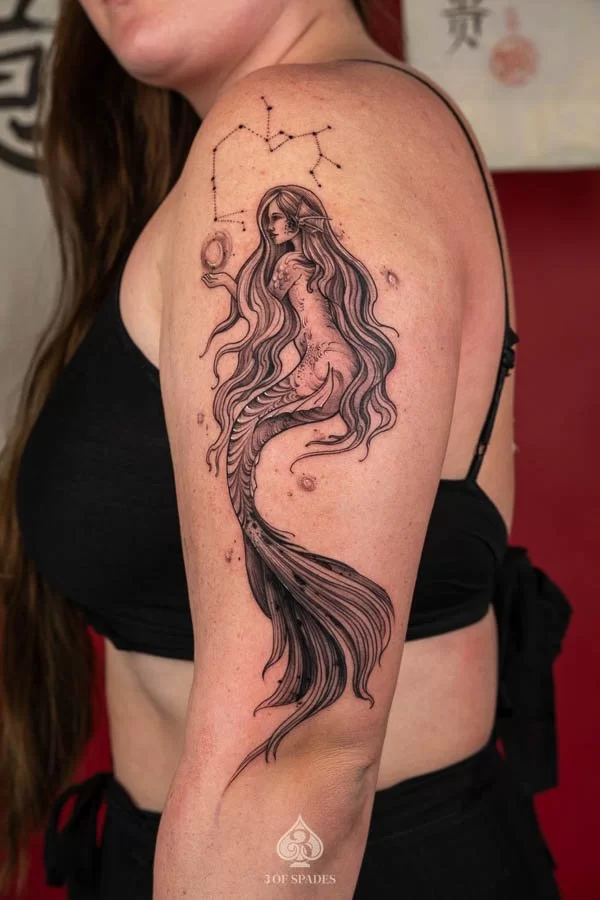 Mermaid Blackwork