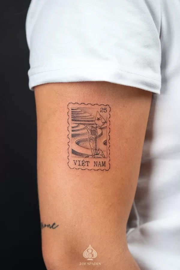 Rice Field Woman Stamps