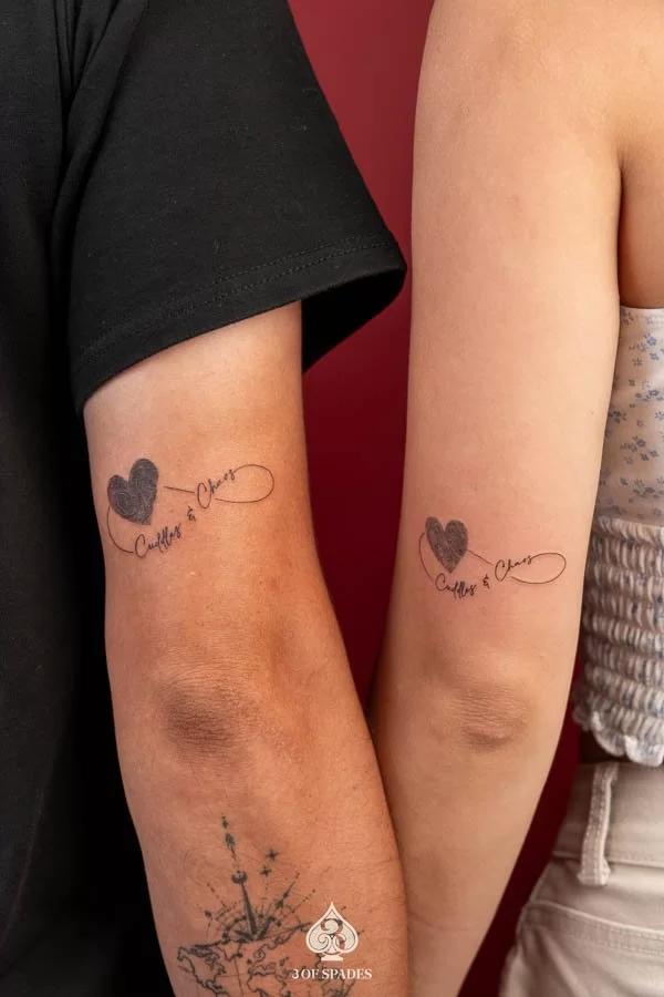 Matched Finger Print Heart