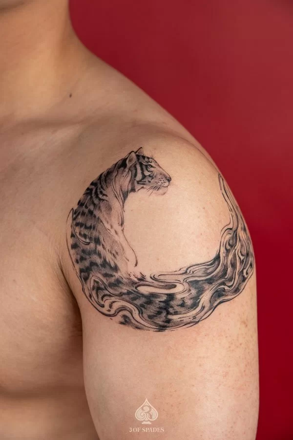 Liquid Tiger Abstract