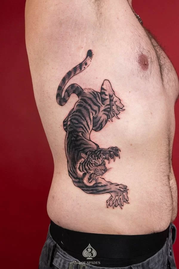 Tiger Blackwork Ribb