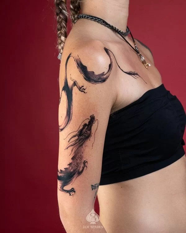 Dragon Brush Shoulder Hand