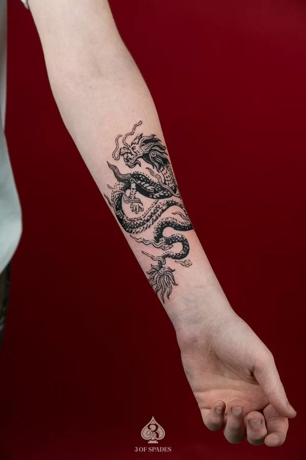 Wood Seal Dragon Tattoo