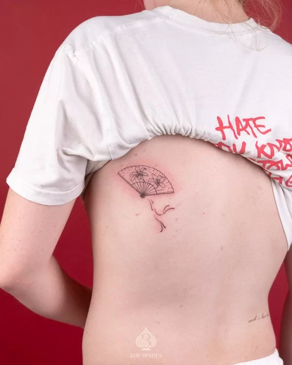 Mini Fineline Fans Tattoo