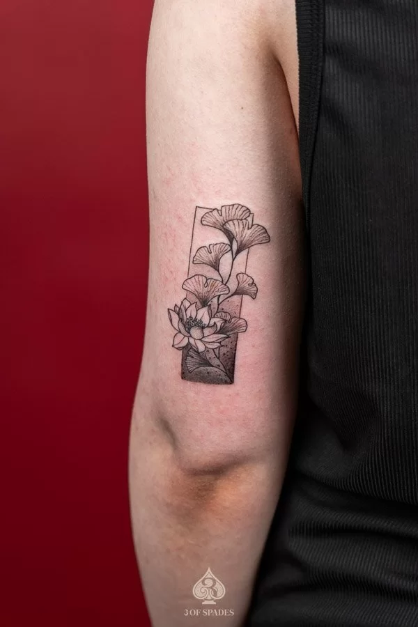 Flower In Frame Tattoo