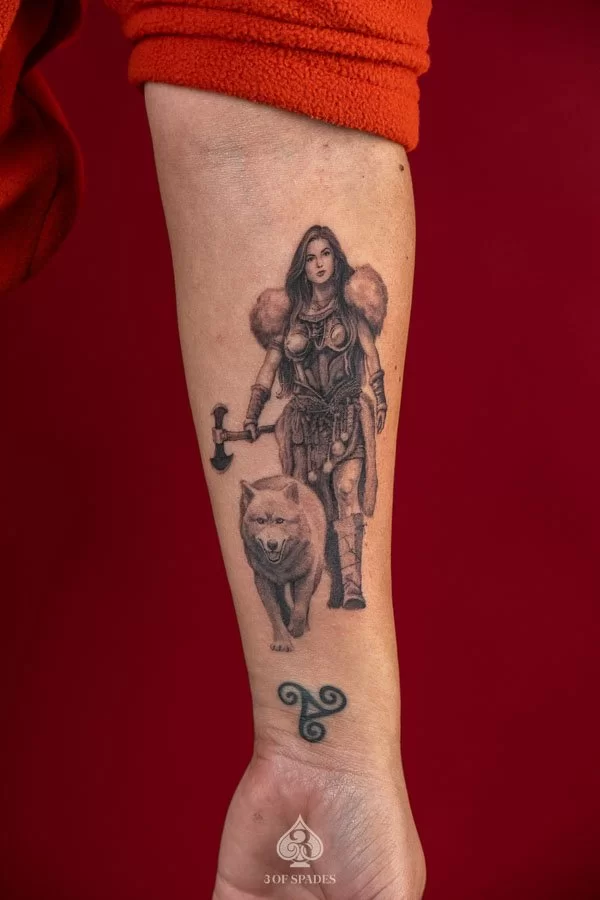 Viking Woman Wolf