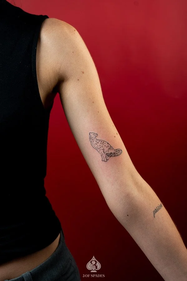 Fine Line Cheetah Tattoo Designs | 3 of Spades Hanoi