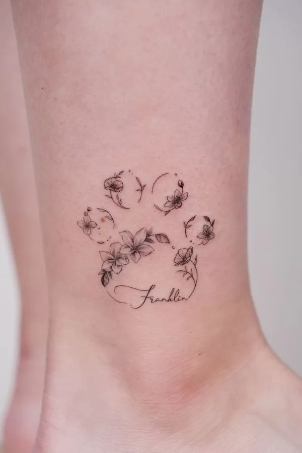 Flower Paws Tattoo