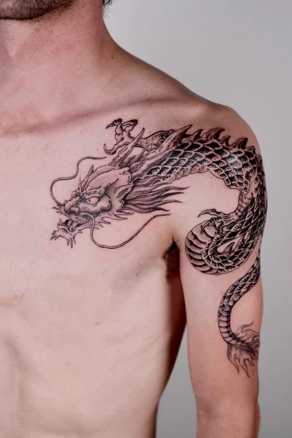 Japanese Dragon Shoulder Tattoo 2