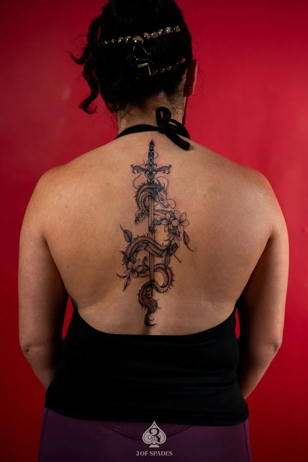 Japanese Inspired Dragon Tattoo | 3 of Spades Hanoi