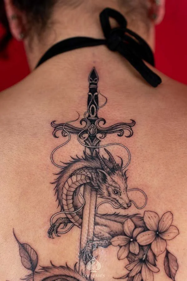 Japanese Inspired Dragon Tattoo | 3 of Spades Hanoi