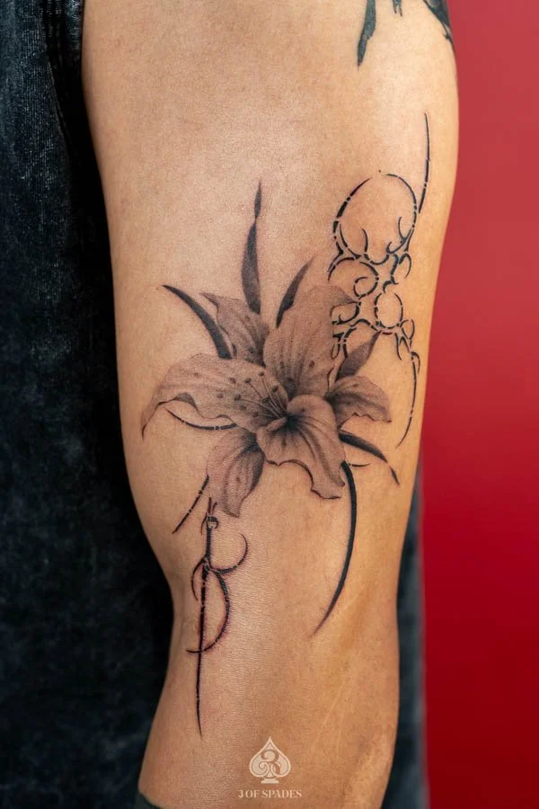 Lily Flower Cybersigilism Tattoo