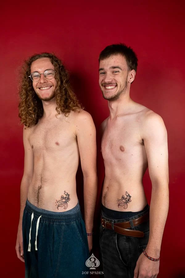 Matching Gold Fish Tattoo