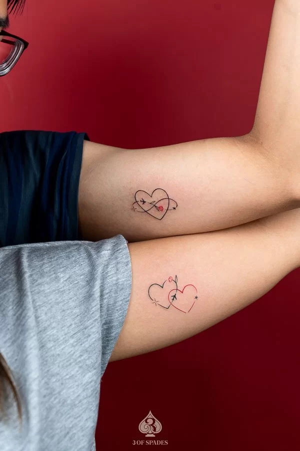 Matching Infinity Heart Tattoo_3 of Spades Hanoi