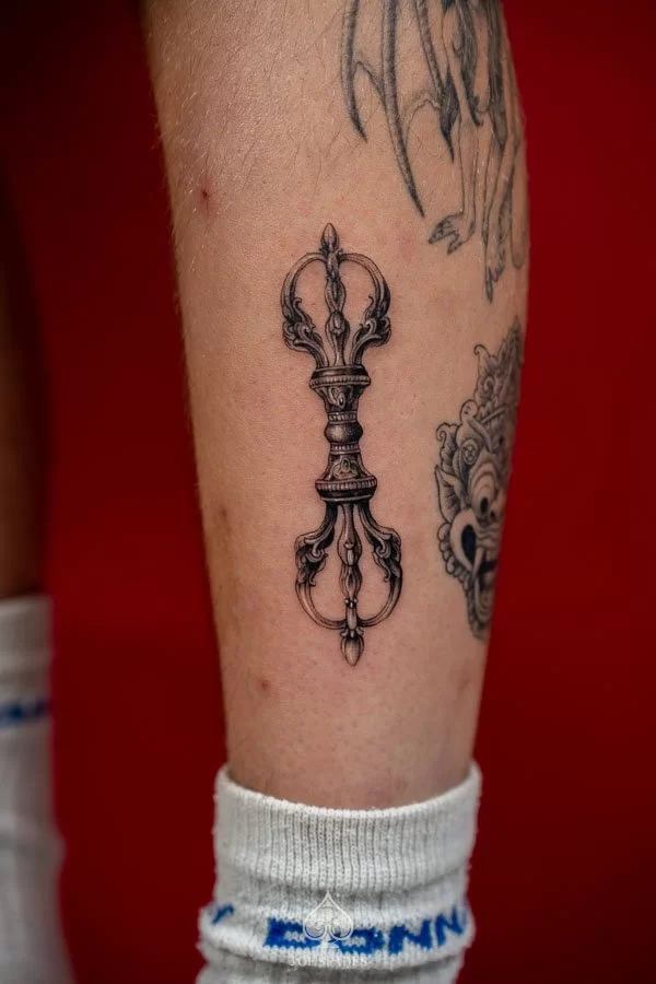 Micro-realistic Vajra Tattoo