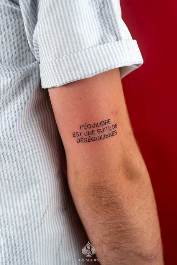 Mini French Quote Tattoo