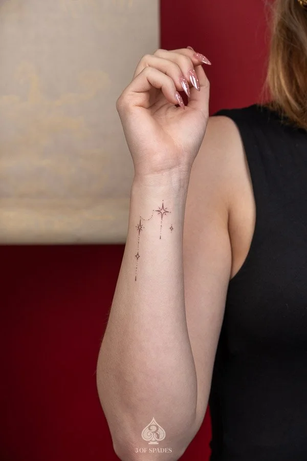 Mini Ornamental Forearm Tattoo_ 3 of SPades