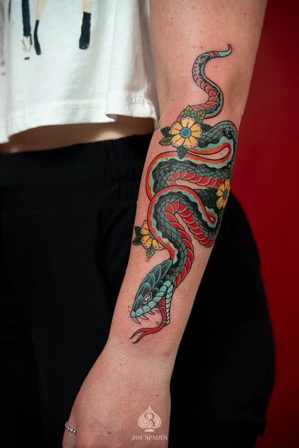 Old School Snake Tattoo