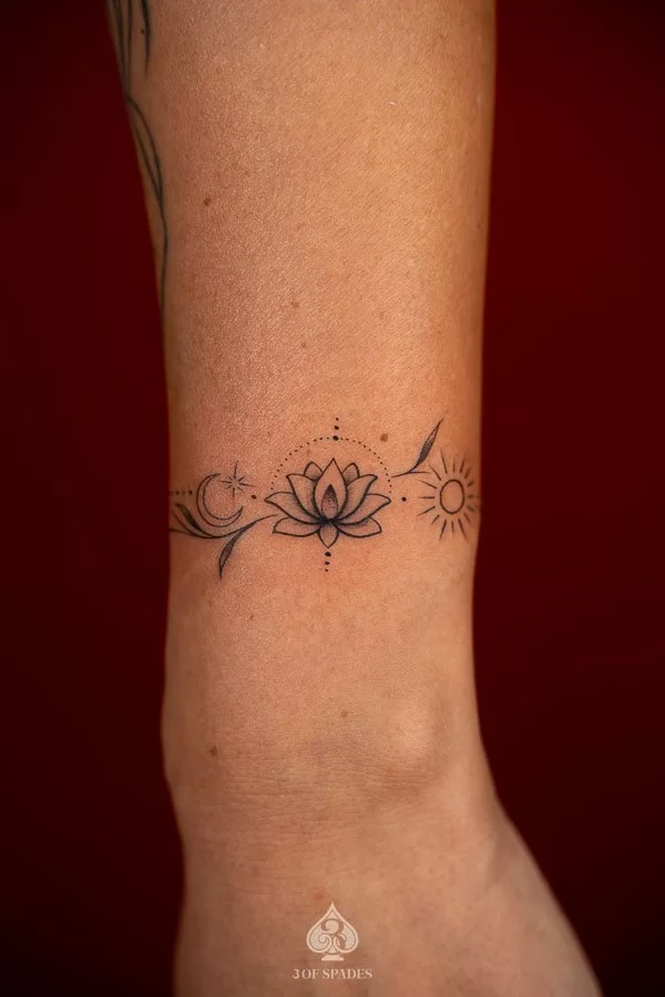 Mini Lotus Ornamental Tattoo
