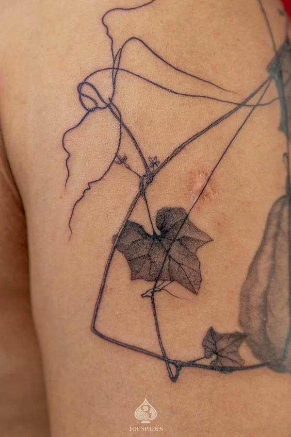 Realism Papaya Leaf Tattoo Designs | 3 of Spades Hanoi