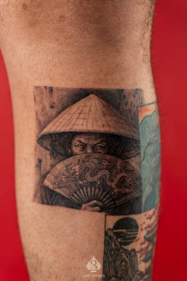 Realism Vietnamese Woman Tattoo | 3 of Spades Hanoi
