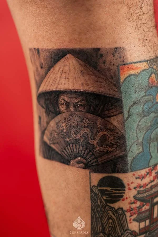 Realism Vietnamese Woman Tattoo | 3 of Spades Hanoi