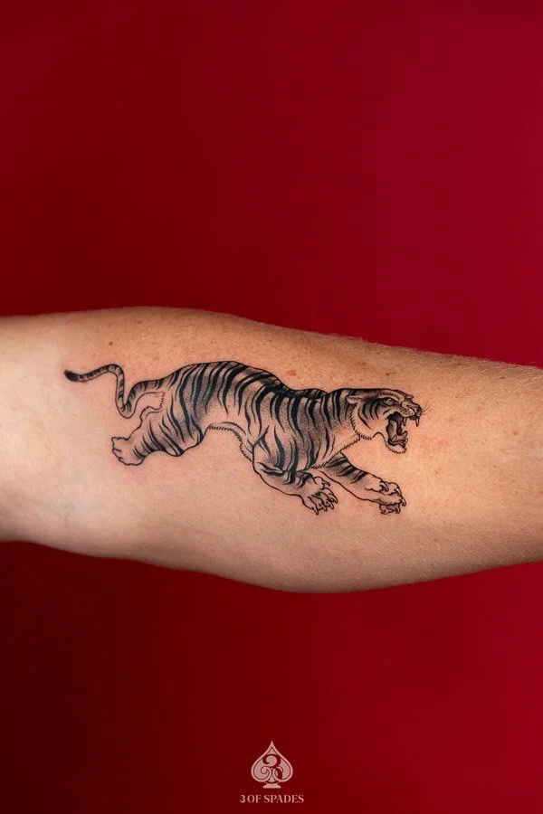 Running Tiger Tattoo