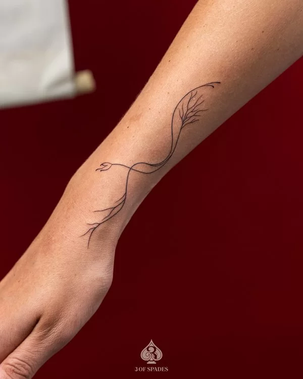 Small Tree Branch Tattoo