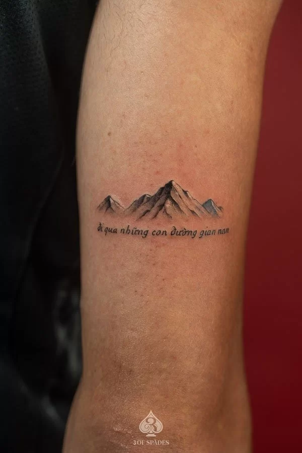 Small mountain tattoo