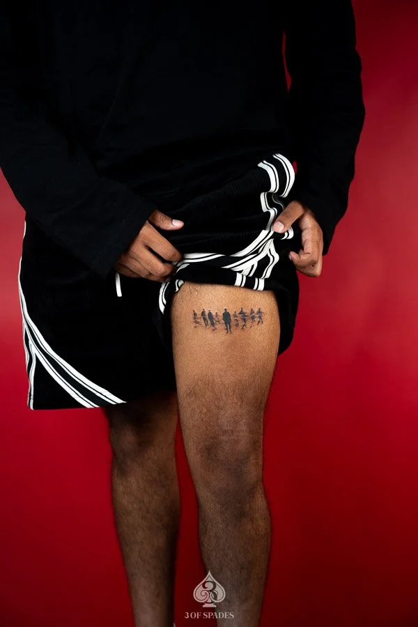 Sonder People Thigh Tattoo