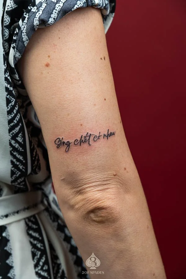 Song Chet Co Nhau Matching Tattoo | 3 of Spades