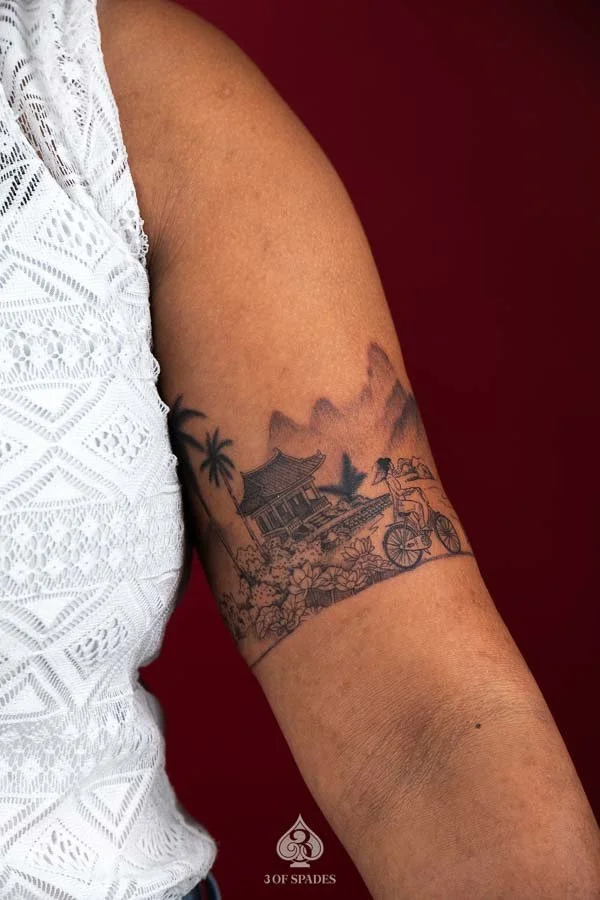 Vietnam Countryside Tattoo | 3 of Spades Hanoi