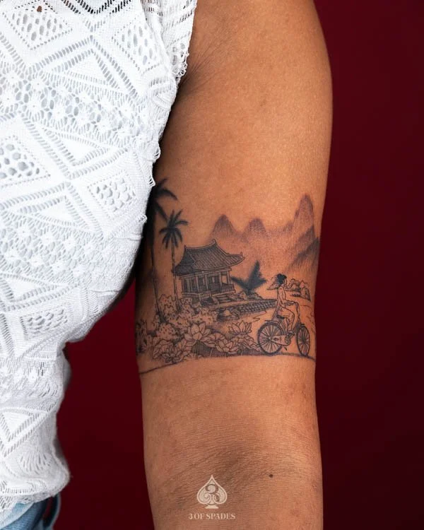 Vietnam Countryside Tattoo | 3 of Spades Hanoi