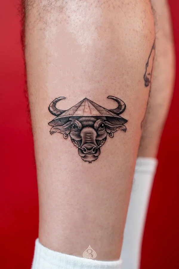 Vietnam Inspired Water Buffalo Tattoo