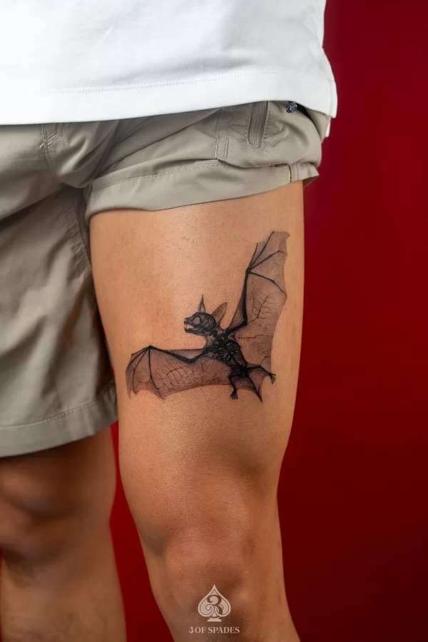 X-ray Bat Tattoo