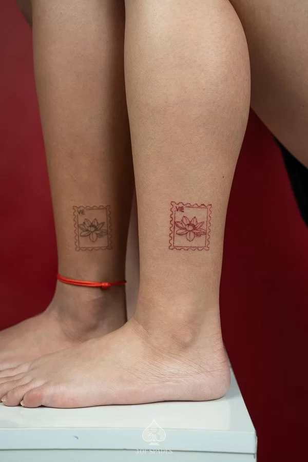 Matching Fineline Stamp Tattoo