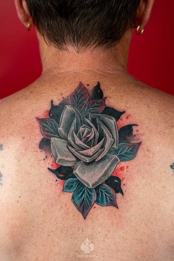Black Rose Cover-Up Tattoo Designs | 3 of Spades Hanoi