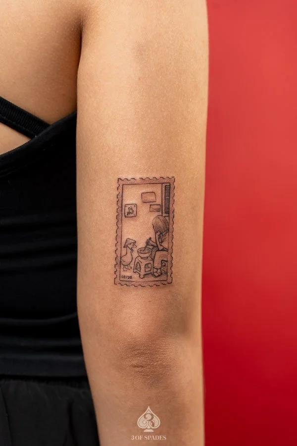 Feeding Duck Stamp Tattoo