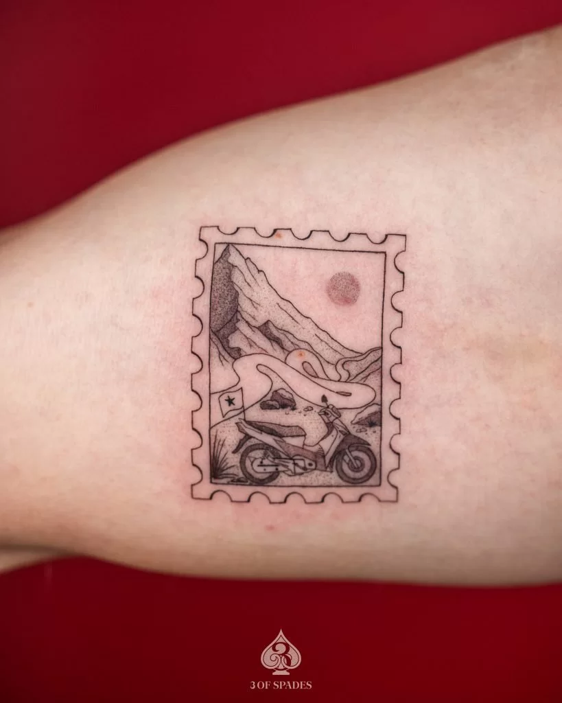 Ha giang mountain line tattoo