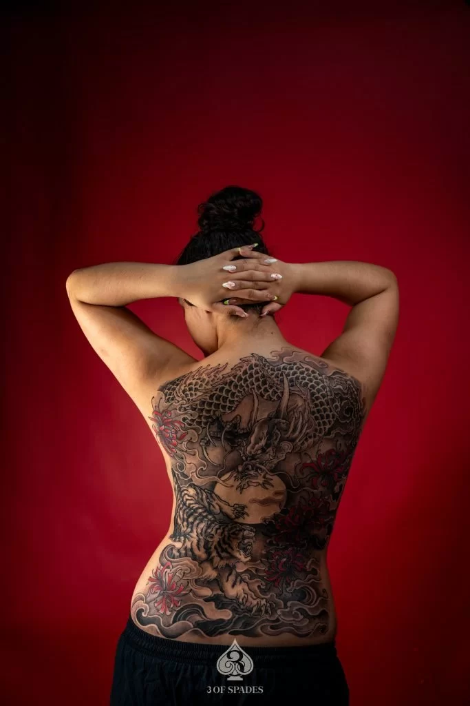 Oriental Dragon and Tiger Tattoo10