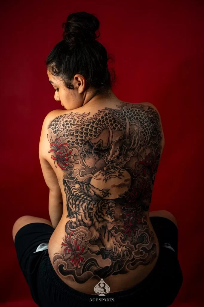 Oriental Dragon and Tiger Tattoo13